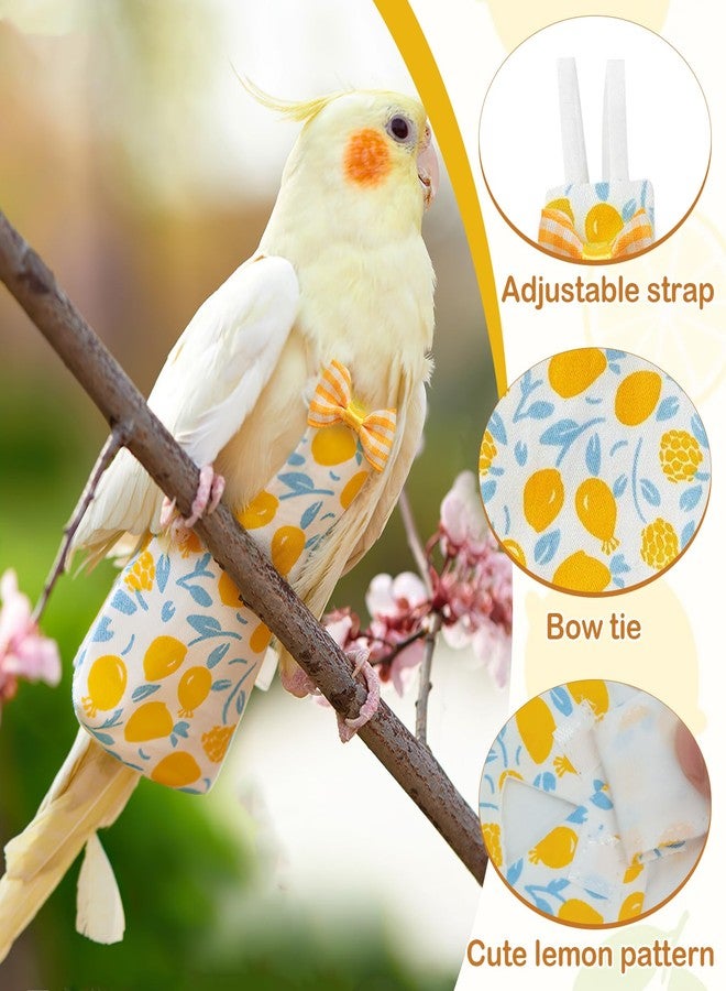 CoolShef حفاضات ببغاء من قطعتين من كول شيف | حفاضات طيور لطيفة قابلة لإعادة الاستخدام والغسل للببغاء | أحزمة قابلة للتعديل تناسب طيور البادجي والكونيور والباراكيت (5.9 × 12 سم) - Image 3